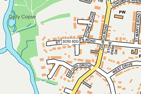 SO50 6DG map - OS OpenMap – Local (Ordnance Survey)