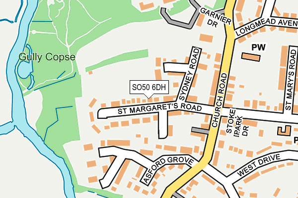 SO50 6DH map - OS OpenMap – Local (Ordnance Survey)