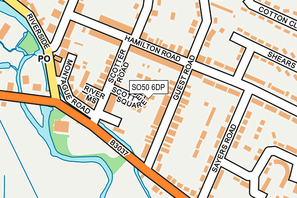 SO50 6DP map - OS OpenMap – Local (Ordnance Survey)