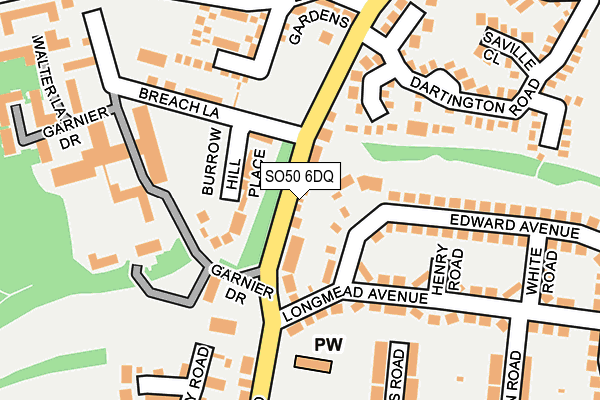 SO50 6DQ map - OS OpenMap – Local (Ordnance Survey)