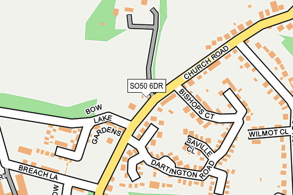SO50 6DR map - OS OpenMap – Local (Ordnance Survey)