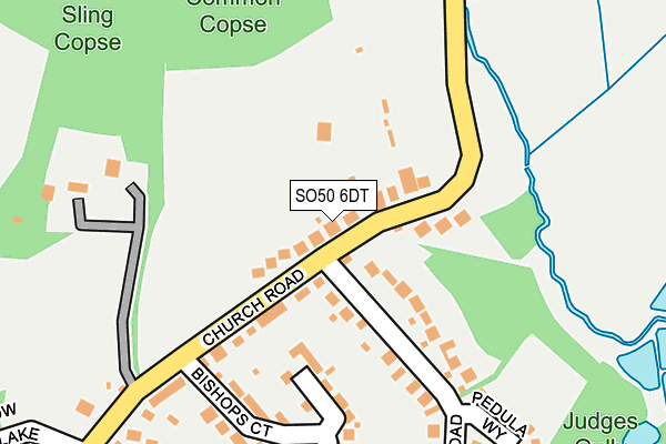SO50 6DT map - OS OpenMap – Local (Ordnance Survey)