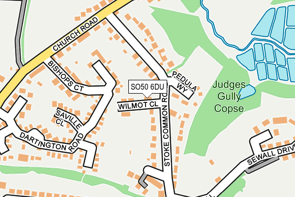 SO50 6DU map - OS OpenMap – Local (Ordnance Survey)