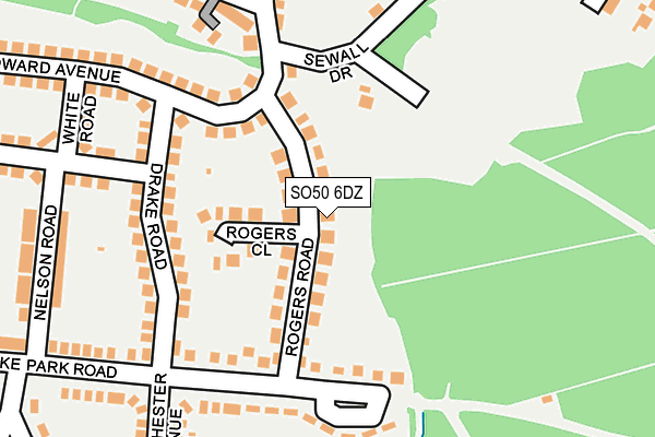 SO50 6DZ map - OS OpenMap – Local (Ordnance Survey)