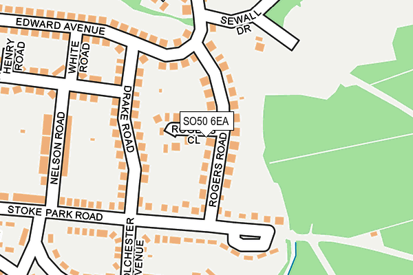 SO50 6EA map - OS OpenMap – Local (Ordnance Survey)