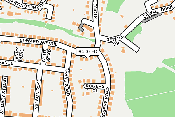 SO50 6ED map - OS OpenMap – Local (Ordnance Survey)