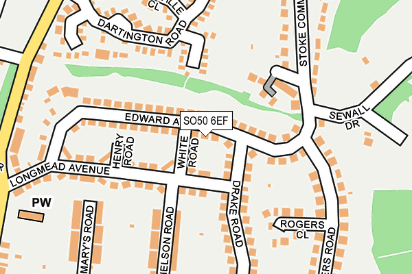 SO50 6EF map - OS OpenMap – Local (Ordnance Survey)