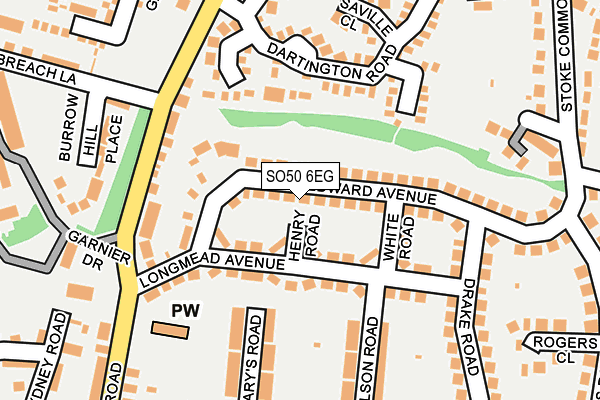 SO50 6EG map - OS OpenMap – Local (Ordnance Survey)