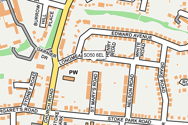 SO50 6EL map - OS OpenMap – Local (Ordnance Survey)