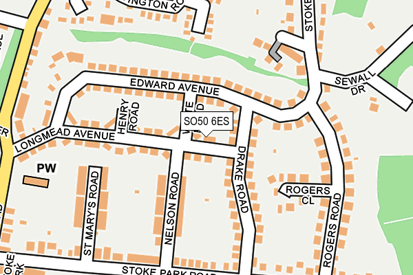 SO50 6ES map - OS OpenMap – Local (Ordnance Survey)