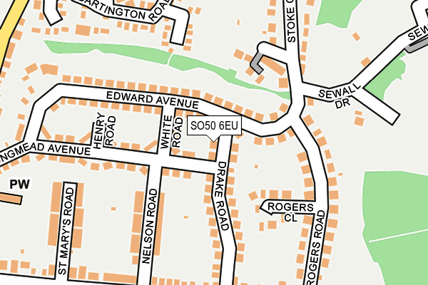 SO50 6EU map - OS OpenMap – Local (Ordnance Survey)