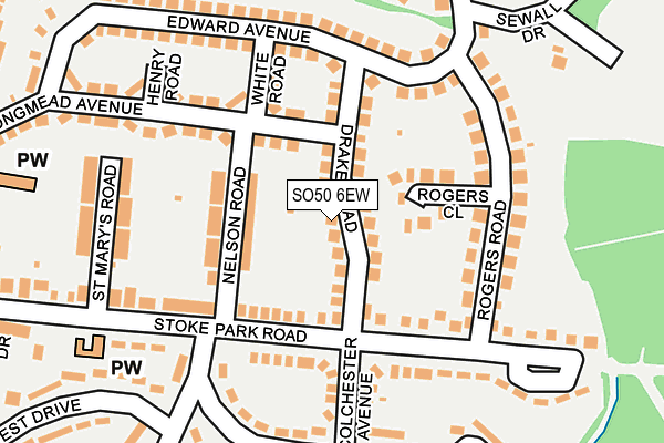 SO50 6EW map - OS OpenMap – Local (Ordnance Survey)
