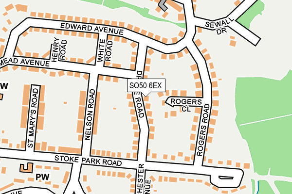 SO50 6EX map - OS OpenMap – Local (Ordnance Survey)