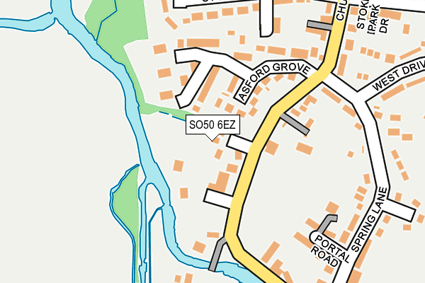 SO50 6EZ map - OS OpenMap – Local (Ordnance Survey)