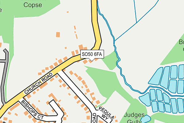 SO50 6FA map - OS OpenMap – Local (Ordnance Survey)