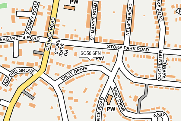SO50 6FN map - OS OpenMap – Local (Ordnance Survey)