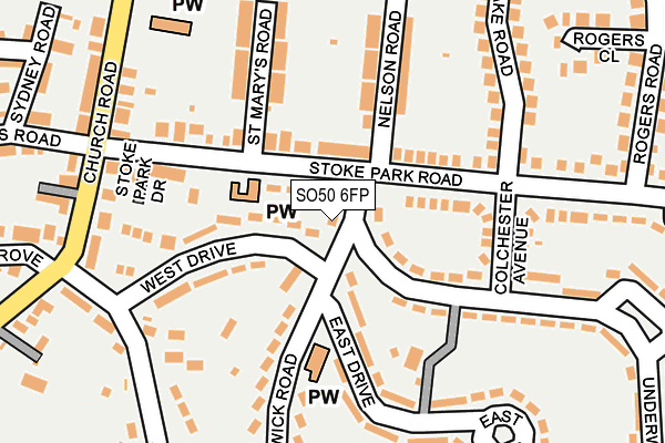 SO50 6FP map - OS OpenMap – Local (Ordnance Survey)