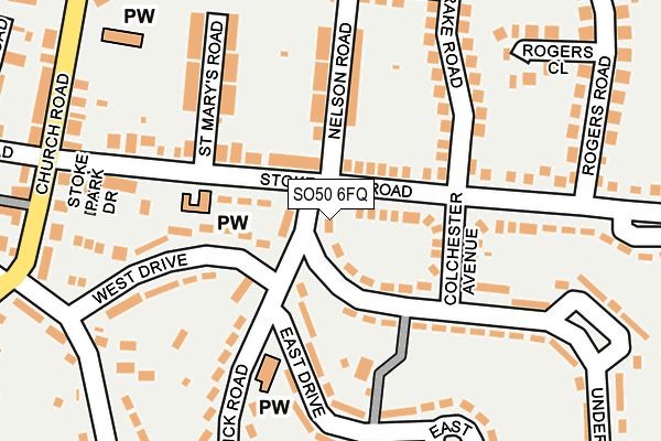 SO50 6FQ map - OS OpenMap – Local (Ordnance Survey)