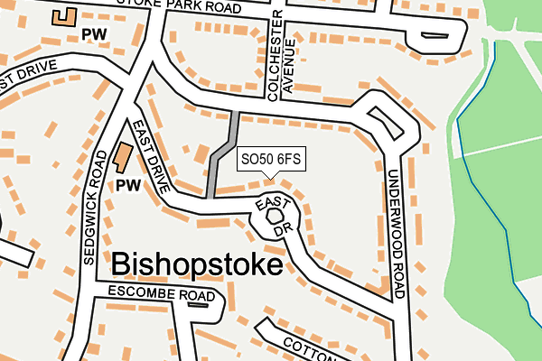 SO50 6FS map - OS OpenMap – Local (Ordnance Survey)