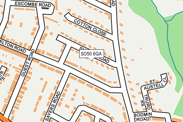 SO50 6GA map - OS OpenMap – Local (Ordnance Survey)