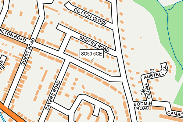 SO50 6GE map - OS OpenMap – Local (Ordnance Survey)