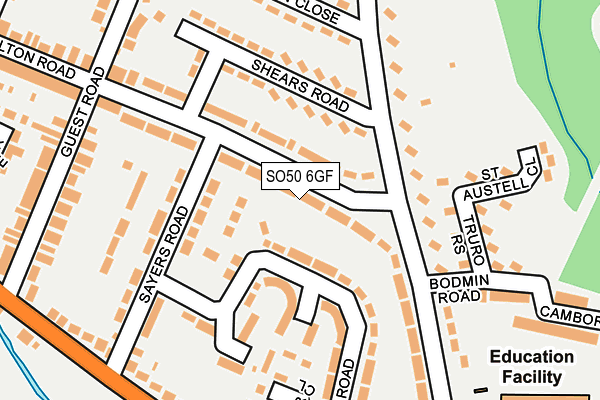 SO50 6GF map - OS OpenMap – Local (Ordnance Survey)