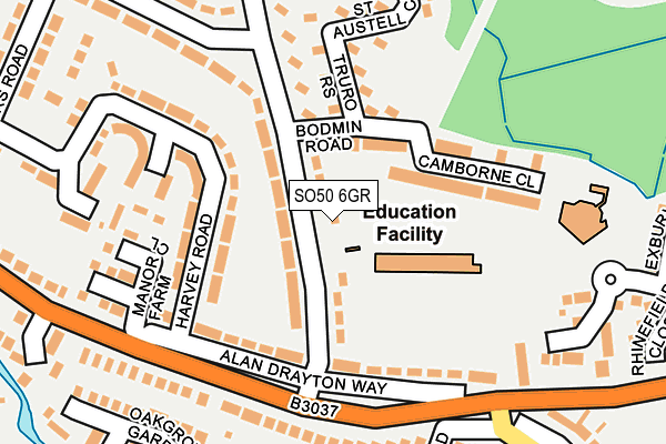 SO50 6GR map - OS OpenMap – Local (Ordnance Survey)