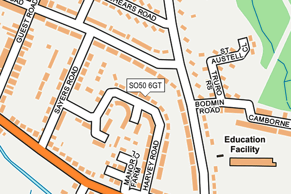 SO50 6GT map - OS OpenMap – Local (Ordnance Survey)