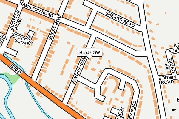 SO50 6GW map - OS OpenMap – Local (Ordnance Survey)
