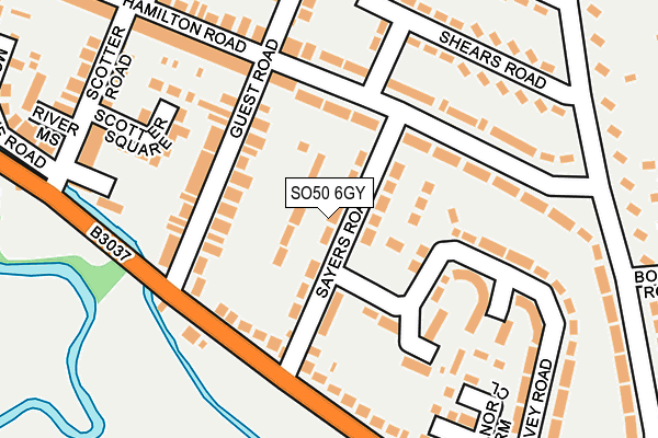 SO50 6GY map - OS OpenMap – Local (Ordnance Survey)