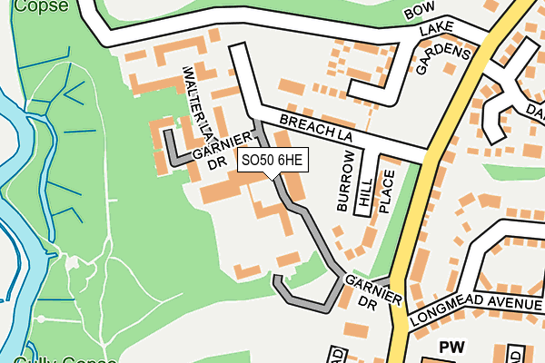 SO50 6HE map - OS OpenMap – Local (Ordnance Survey)