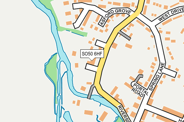 SO50 6HF map - OS OpenMap – Local (Ordnance Survey)