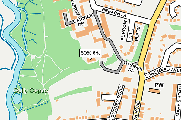SO50 6HJ map - OS OpenMap – Local (Ordnance Survey)