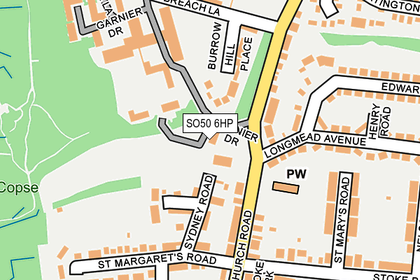 SO50 6HP map - OS OpenMap – Local (Ordnance Survey)