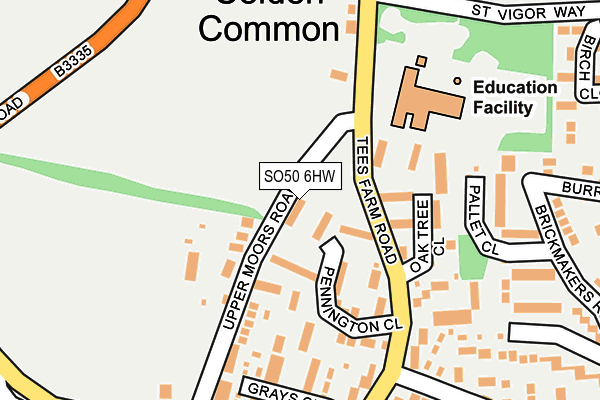 SO50 6HW map - OS OpenMap – Local (Ordnance Survey)