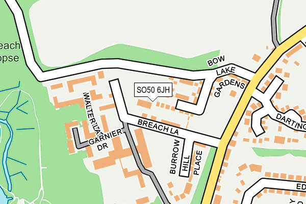 SO50 6JH map - OS OpenMap – Local (Ordnance Survey)