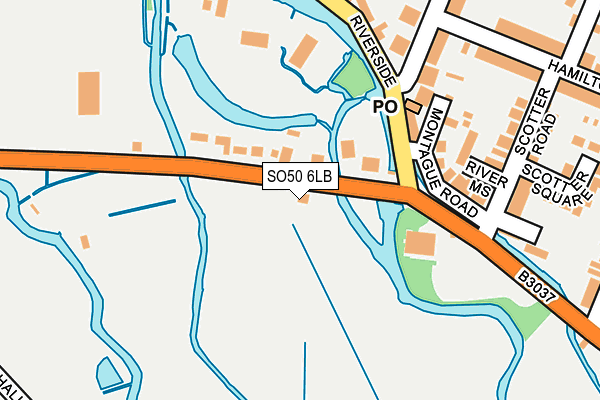SO50 6LB map - OS OpenMap – Local (Ordnance Survey)