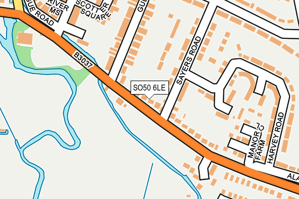 SO50 6LE map - OS OpenMap – Local (Ordnance Survey)