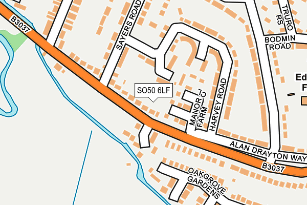 SO50 6LF map - OS OpenMap – Local (Ordnance Survey)