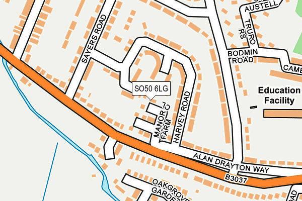 SO50 6LG map - OS OpenMap – Local (Ordnance Survey)