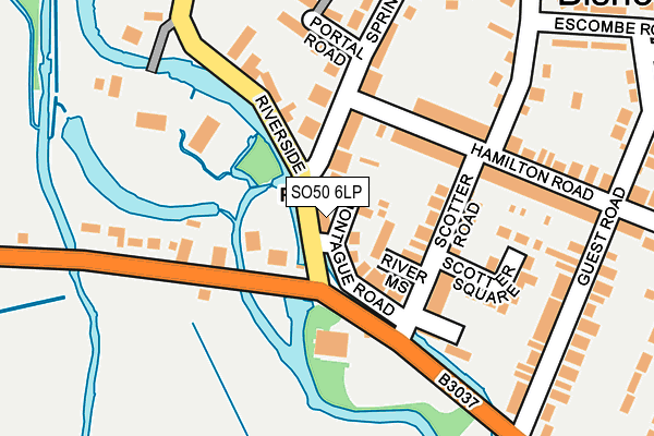 SO50 6LP map - OS OpenMap – Local (Ordnance Survey)