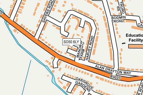 SO50 6LY map - OS OpenMap – Local (Ordnance Survey)