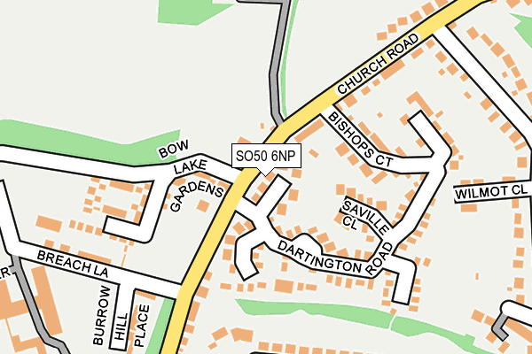 SO50 6NP map - OS OpenMap – Local (Ordnance Survey)