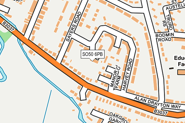 SO50 6PB map - OS OpenMap – Local (Ordnance Survey)