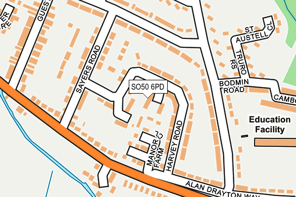 SO50 6PD map - OS OpenMap – Local (Ordnance Survey)