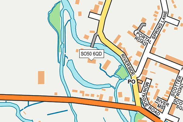 SO50 6QD map - OS OpenMap – Local (Ordnance Survey)