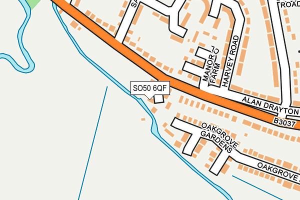 SO50 6QF map - OS OpenMap – Local (Ordnance Survey)