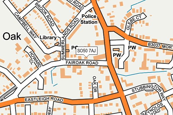 SO50 7AJ map - OS OpenMap – Local (Ordnance Survey)