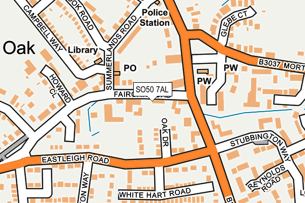 SO50 7AL map - OS OpenMap – Local (Ordnance Survey)
