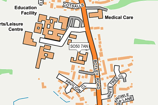 SO50 7AN map - OS OpenMap – Local (Ordnance Survey)